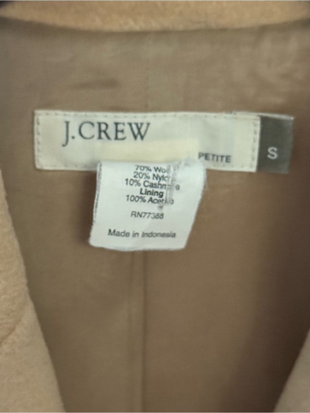 J.Crew Wool Blend Topcoat in Camel - Picture 4 of 4